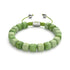 Quartz Olive | Argent | Bracelet macramé caillou pierre gemme